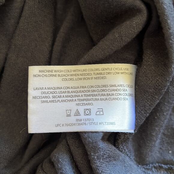 Peace & Pearls Woman Size M Navy Blue Textured Knit Top Tunic Short Sleeve - Picture 11 of 11